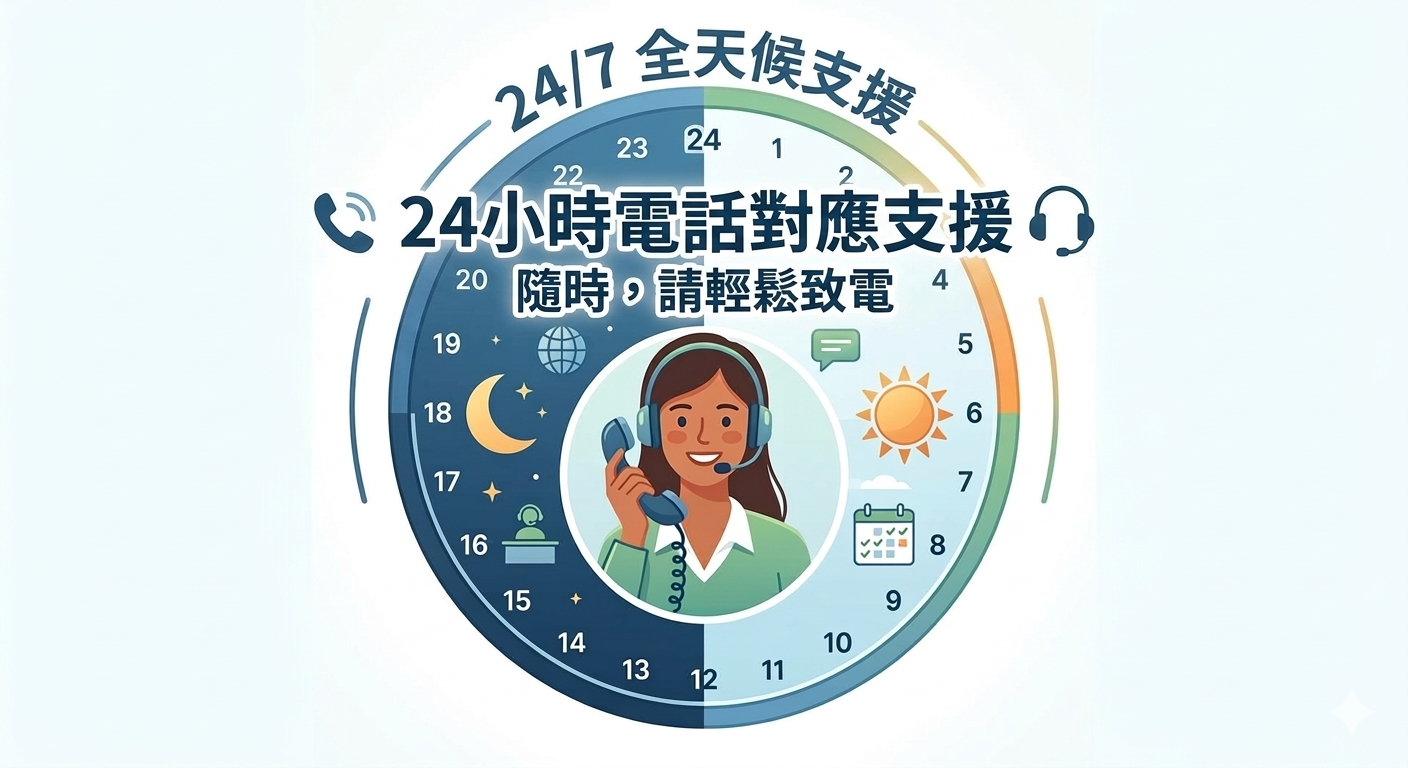 24小時電話客服支援